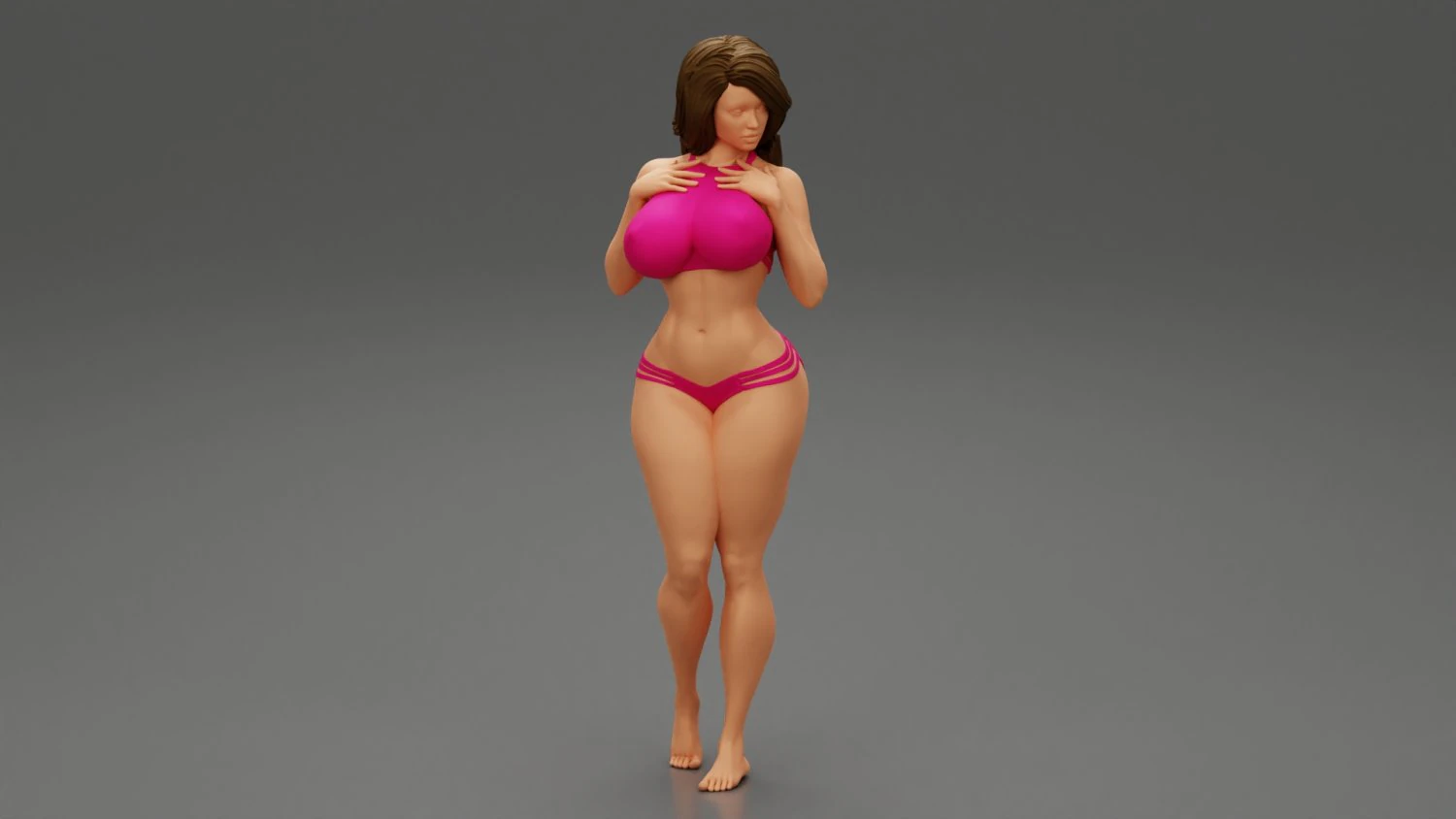Sexy Girl Swimming Suit Beach Fashion Bikini 3D Print Model 3D Print Model .c4d .max .obj .3ds .fbx .stl .blend 