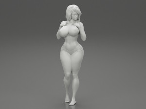 Sexy Girl Swimming Suit Beach Fashion Bikini 3D Print Model Modèles 3D en vedette