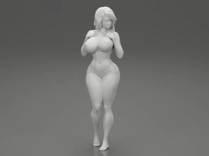 Sexy Girl Swimming Suit Beach Fashion Bikini 3D Print Model 3D Print Model