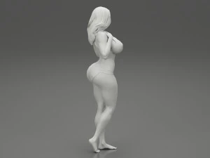 Sexy Girl Swimming Suit Beach Fashion Bikini 3D Print Model 3D Print Model
