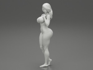 Sexy Girl Swimming Suit Beach Fashion Bikini 3D Print Model Modèles 3D en vedette