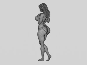 Sexy Girl Swimming Suit Beach Fashion Bikini 3D Print Model 3D Print Model