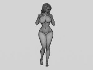 Sexy Girl Swimming Suit Beach Fashion Bikini 3D Print Model 3D Print Model