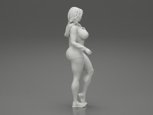 Young Sport Woman Doing Stretching exercise 3D Print Model 3D Baskı Modeli