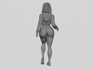 Young Sport Woman Doing Stretching exercise 3D Print Model 3D Baskı Modeli