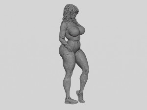 Young Sport Woman Doing Stretching exercise 3D Print Model 3D Baskı Modeli
