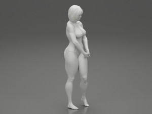 Sad Woman On beach Bikini 3D Print Model 3D-Druckmodell