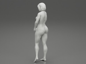 Sad Woman On beach Bikini 3D Print Model 3D-Druckmodell