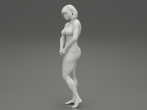 Sad Woman On beach Bikini 3D Print Model 3D-Druckmodell