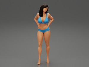 Sexy Women in Bikini Pose 3D Print Model 3D-printmodel