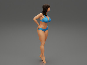 Sexy Women in Bikini Pose 3D Print Model 3D प्रिंट मॉडल