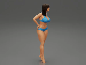 Sexy Women in Bikini Pose 3D Print Model 3D Print Model