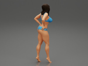 Sexy Women in Bikini Pose 3D Print Model 3D प्रिंट मॉडल