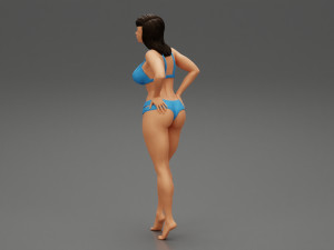Sexy Women in Bikini Pose 3D Print Model 3D प्रिंट मॉडल