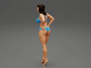 Sexy Women in Bikini Pose 3D Print Model 3D Print Model