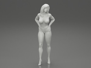 Sexy Women in Bikini Pose 3D Print Model 3D प्रिंट मॉडल