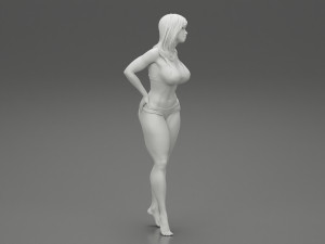 Sexy Women in Bikini Pose 3D Print Model 3D प्रिंट मॉडल