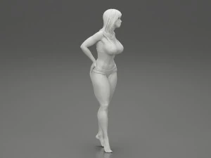 Sexy Women in Bikini Pose 3D Print Model 3D Print Model