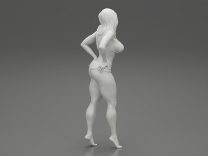 Sexy Women in Bikini Pose 3D Print Model 3D प्रिंट मॉडल