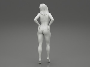 Sexy Women in Bikini Pose 3D Print Model 3D प्रिंट मॉडल