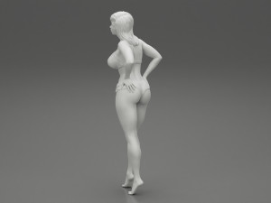 Sexy Women in Bikini Pose 3D Print Model 3D प्रिंट मॉडल