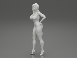 Sexy Women in Bikini Pose 3D Print Model 3D प्रिंट मॉडल