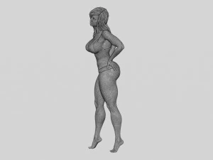 Sexy Women in Bikini Pose 3D Print Model 3D Print Model