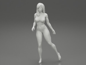 Pretty Bikini Woman Standing on one Leg 3D Print Model Modello di stampa 3D