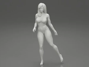 एक पैर पर खड़ी खूबसूरत बिकनी महिला 3डी प्रिंट मॉडल 3D प्रिंट मॉडल