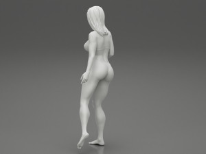 Pretty Bikini Woman Standing on one Leg 3D Print Model Modello di stampa 3D
