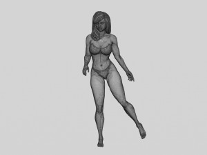 Pretty Bikini Woman Standing on one Leg 3D Print Model Modello di stampa 3D