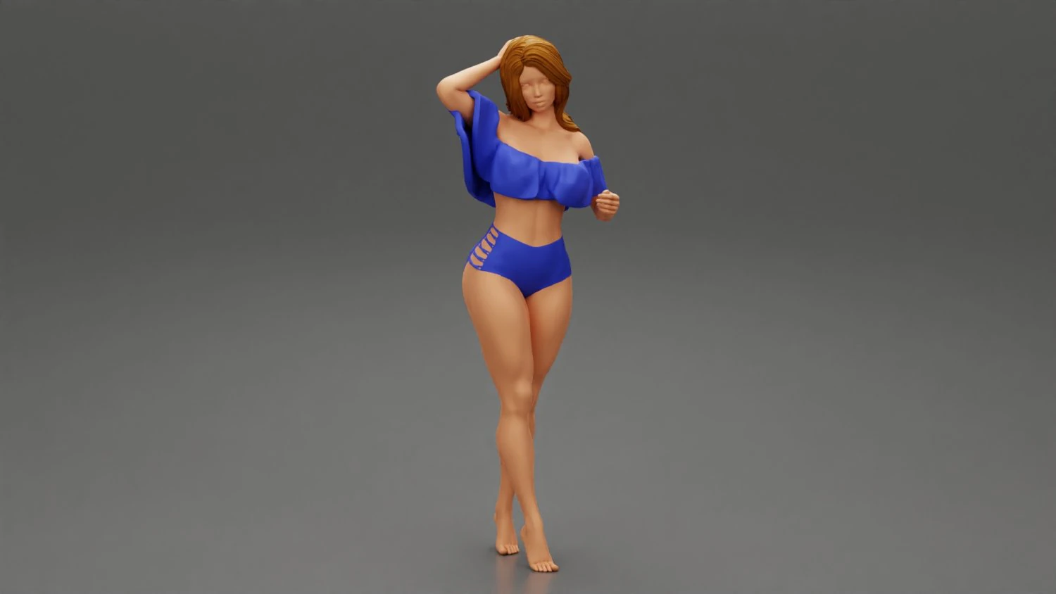 Beautiful Woman Spring Mood 3d print model 3D Print Model .c4d .max .obj .3ds .fbx .stl .blend 