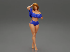 아름 다운 여자 봄 분위기 3d 인쇄 모델 3D 프린트 모델