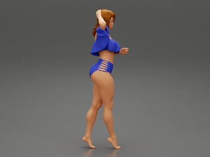 Beautiful Woman Spring Mood 3d print model 3D Принт Модель