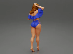 Beautiful Woman Spring Mood 3d print model 3D Print Model