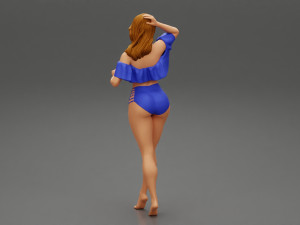 Beautiful Woman Spring Mood 3d print model 3D Принт Модель