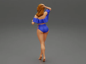 Beautiful Woman Spring Mood 3d print model 3D Print Model
