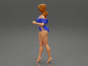 Beautiful Woman Spring Mood 3d print model 3D Print Model