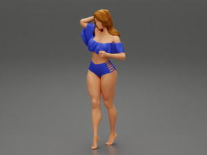 Beautiful Woman Spring Mood 3d print model 3D Принт Модель