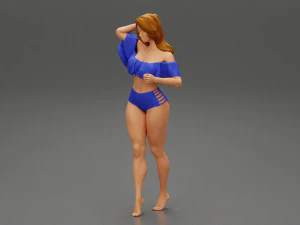 Beautiful Woman Spring Mood 3d print model 3D Print Model