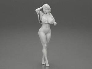 Beautiful Woman Spring Mood 3d print model 3D Принт Модель