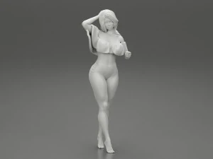 Beautiful Woman Spring Mood 3d print model 3D Print Model