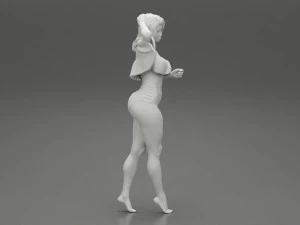 Beautiful Woman Spring Mood 3d print model 3D Print Model