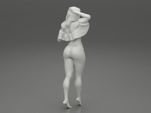Beautiful Woman Spring Mood 3d print model 3D Принт Модель
