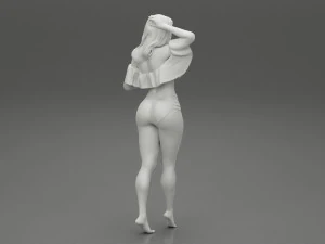 Beautiful Woman Spring Mood 3d print model 3D Print Model