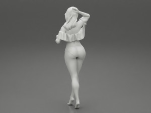 Beautiful Woman Spring Mood 3d print model 3D Принт Модель