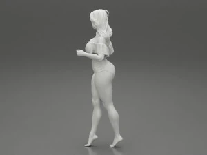 Beautiful Woman Spring Mood 3d print model 3D Print Model