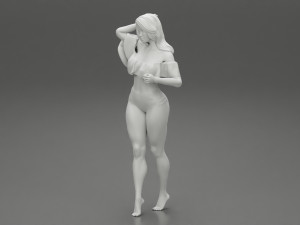 Beautiful Woman Spring Mood 3d print model 3D Принт Модель