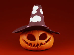 Halloween Pumpkin 3D Print Model 3D Print Model