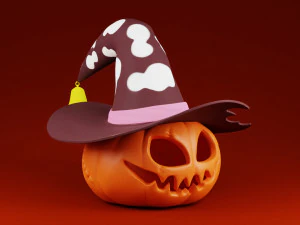 Halloween Pumpkin 3D Print Model 3D Print Model